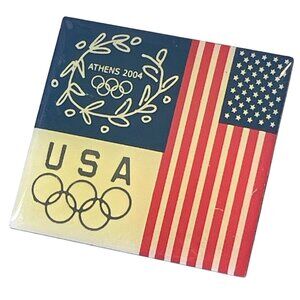 Official Team USA 2004 Athens Olympic Games Pin Enamel Badge Aminco